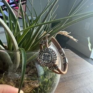 ✨Portuguese Cross Tile Blue Cork Bracelet✨